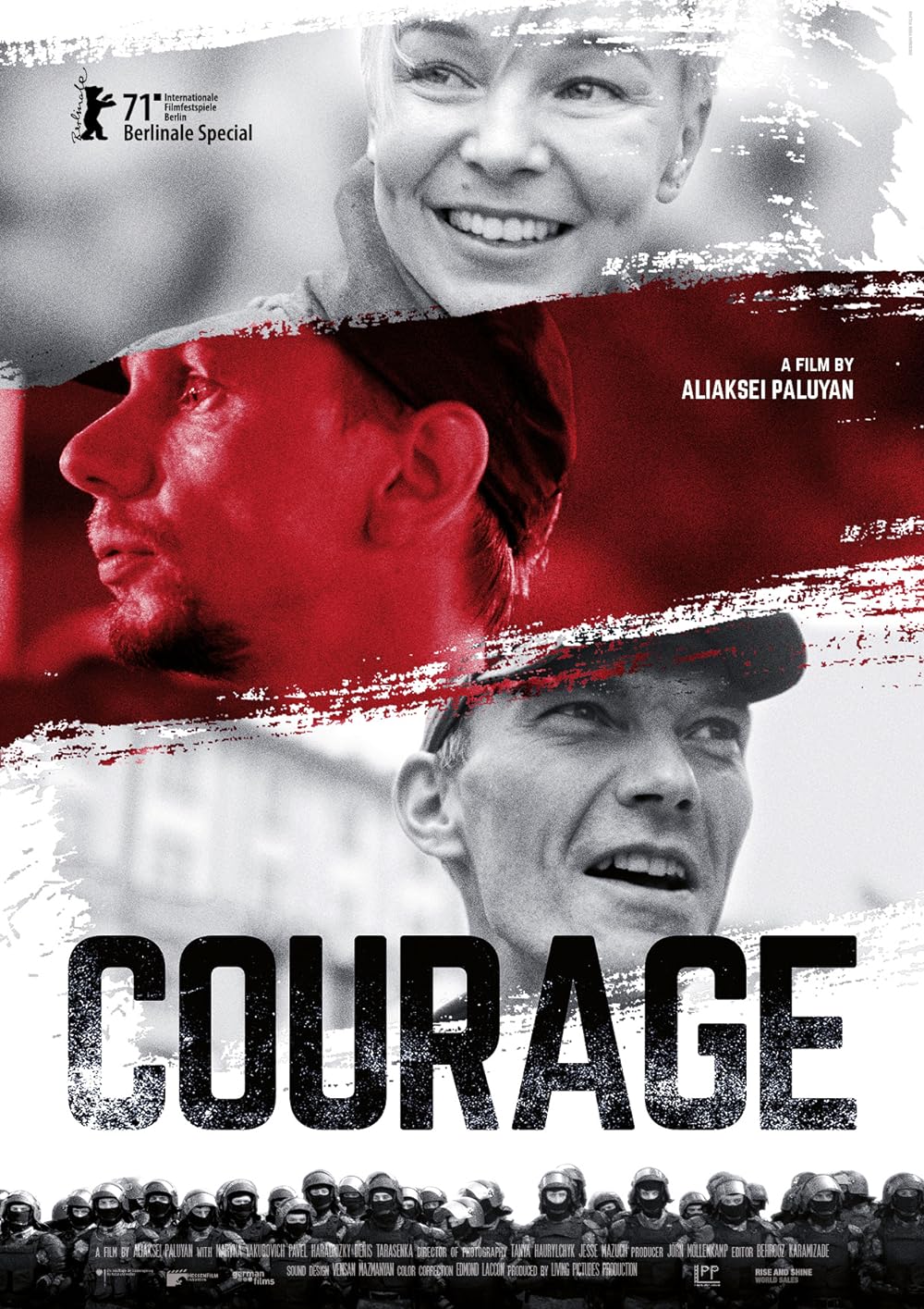 Poster for the German Belarusian documentary Courage